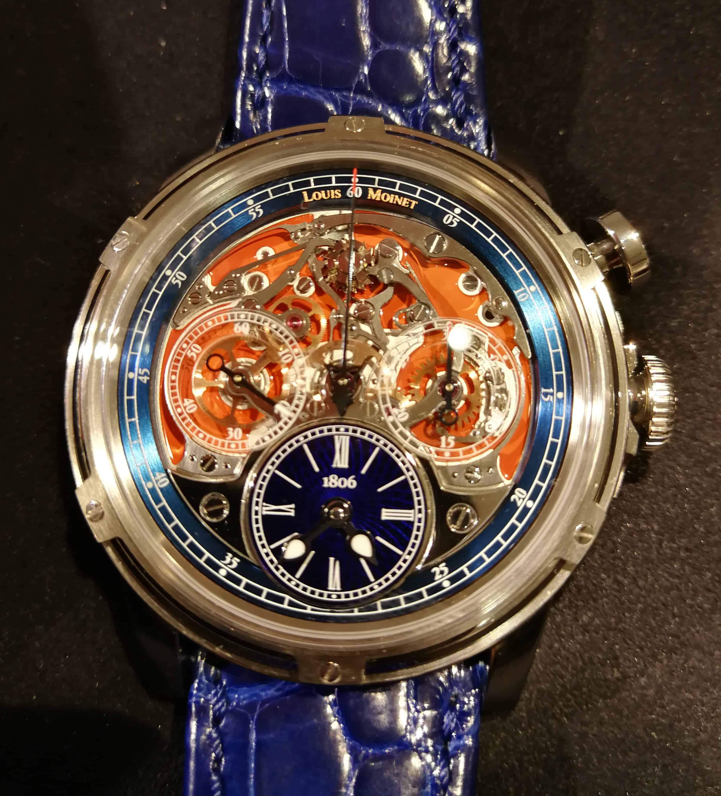 Louis Moinet Memoris Original 46 mm Watch in Blue Dial